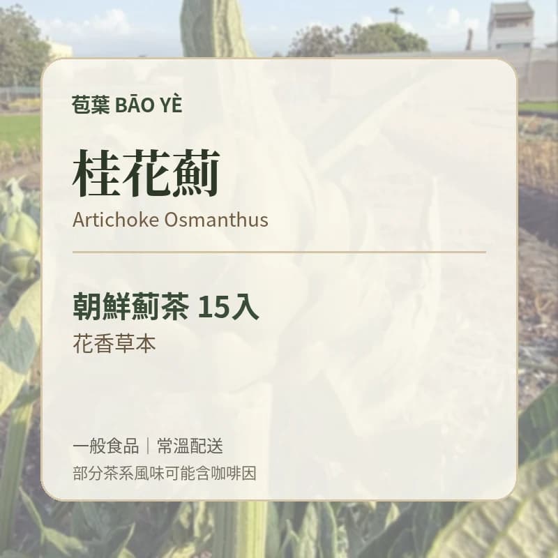 苞葉朝鮮薊茶桂花薊口味卡