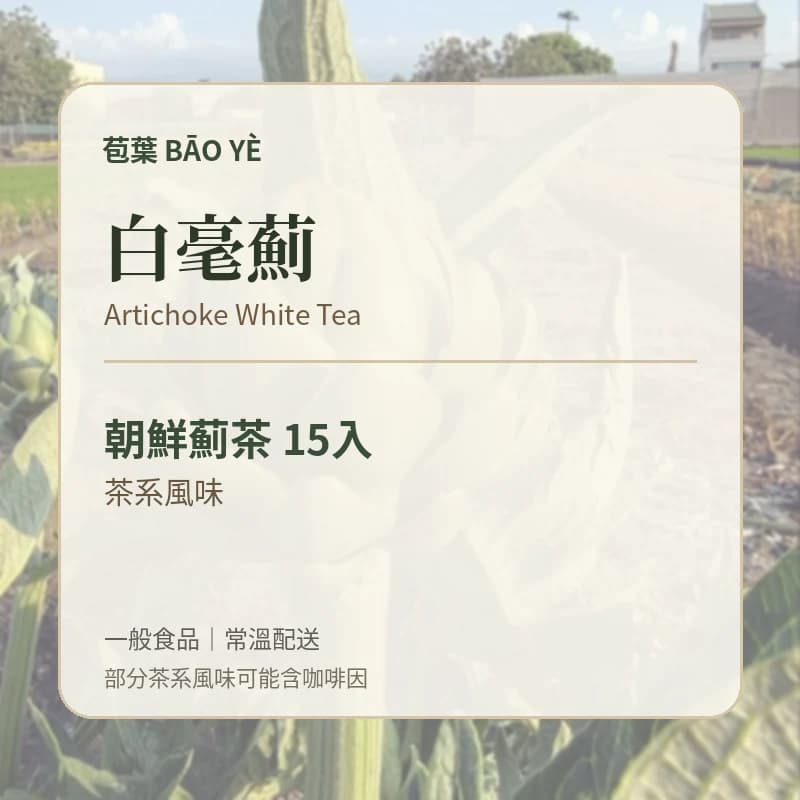 苞葉朝鮮薊茶白毫薊口味卡